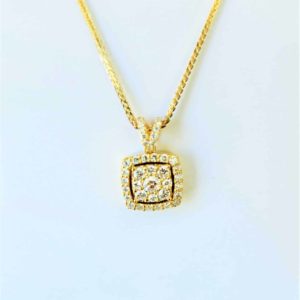 lab diamonds necklace pendent yellow